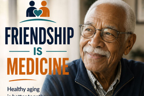 Friendship is medicine banner.
