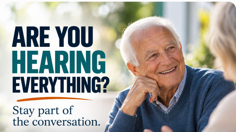 Active older adults enjoy conversation and staying socially connected as part of hearing and healthy aging. Active older adults enjoy conversation and staying socially connected as part of hearing and healthy aging.