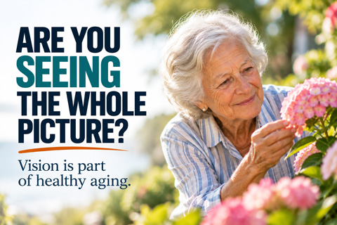 Older adult enjoying an outdoor activity, highlighting the importance of vision and healthy aging.